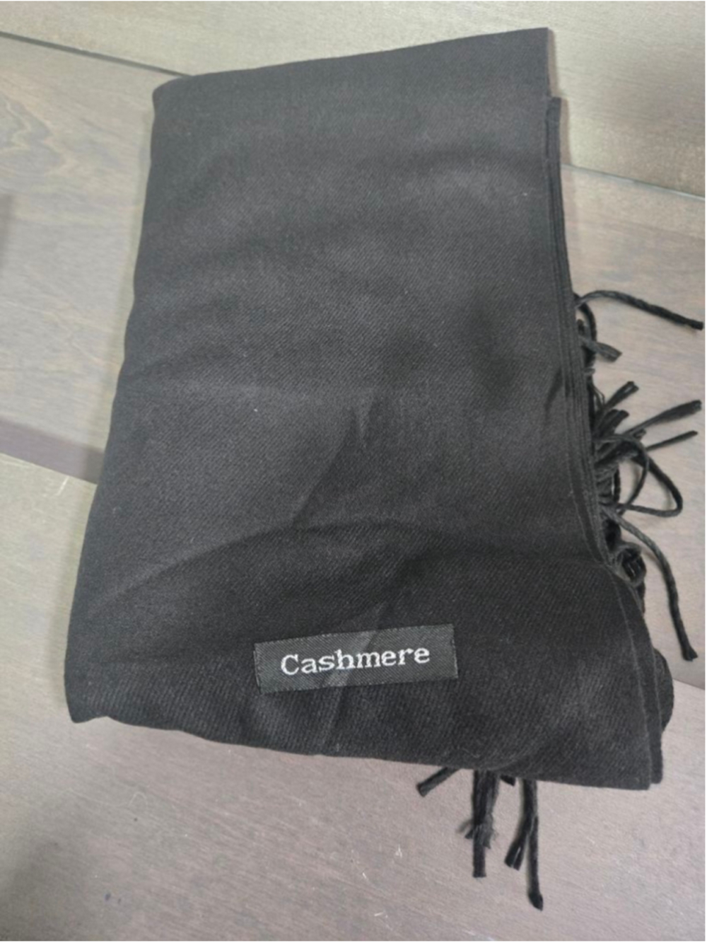Black Cashmere Scarf & Wrap One Size